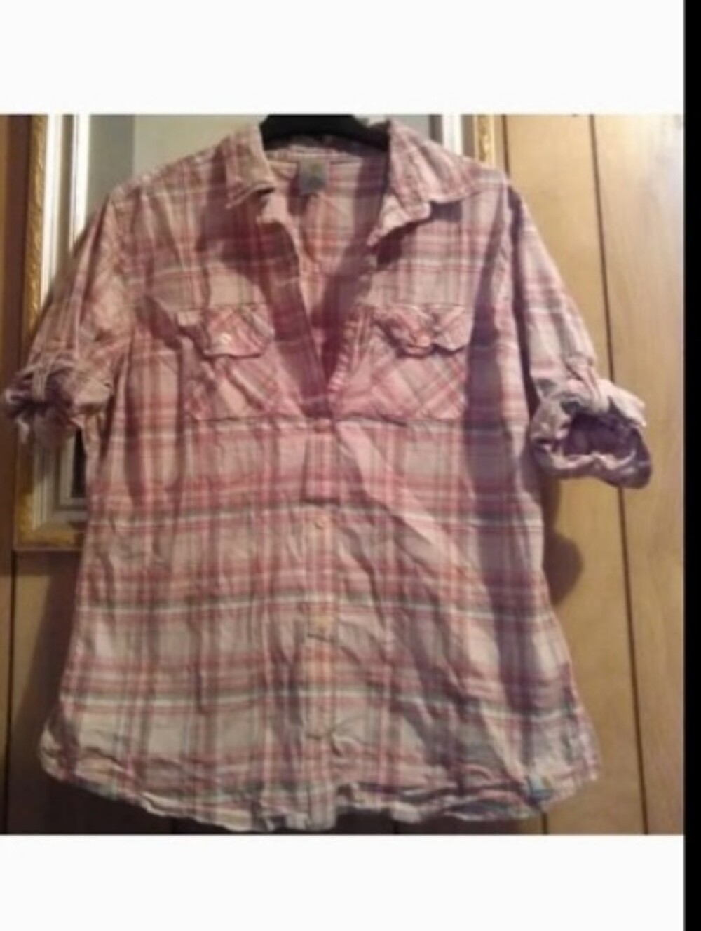 Carhartt Pink Plaid Button-Down Shirt